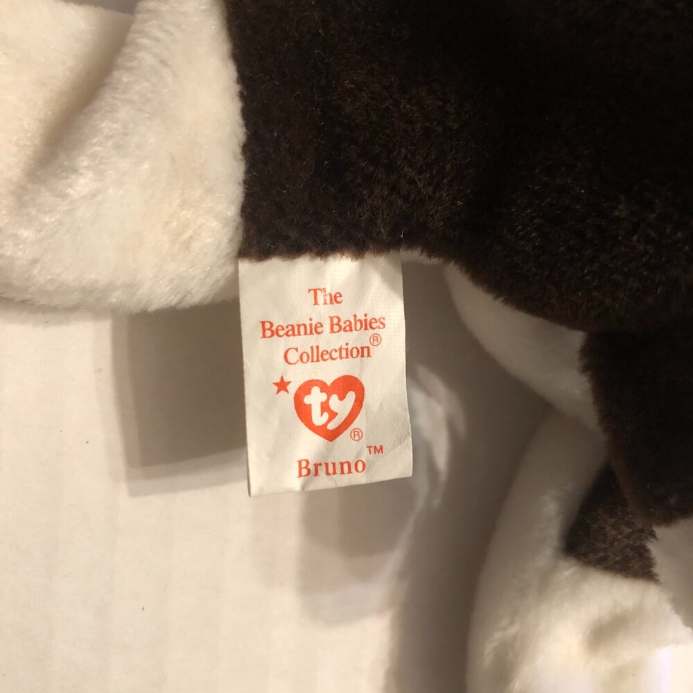 Ty new beanie baby Bruno the Bull Terrier dog 1997 with true errors - Picture 16 of 16